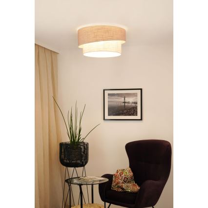 Brilagi - Laevalgusti DOVER SHINE 1xE27/15W/230V d. 50 cm hall/kreemikas