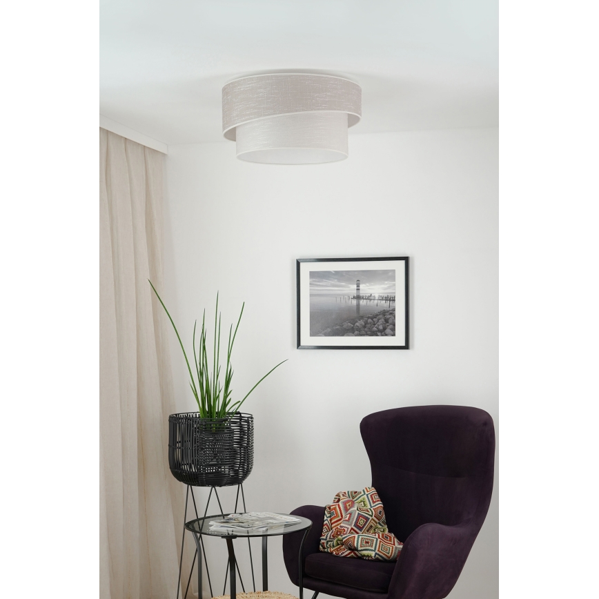 Brilagi - Laevalgusti DOVER SHINE 1xE27/15W/230V d. 50 cm hall/kreemikas