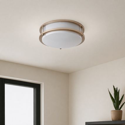Brilagi - laevalgusti ELARO 2xE27/40W/230V, läbimõõt 26 cm, kuldne