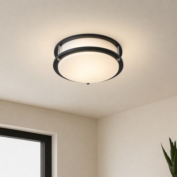Brilagi - Laevalgusti ELARO 2xE27/40W/230V, läbimõõt 26 cm, must