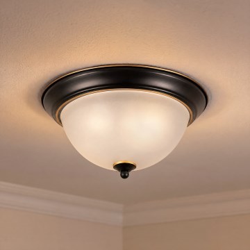 BRILAGI - laevalgusti FRESCO 2xE27/40W/230V, läbimõõt 28 cm, must/kuldne