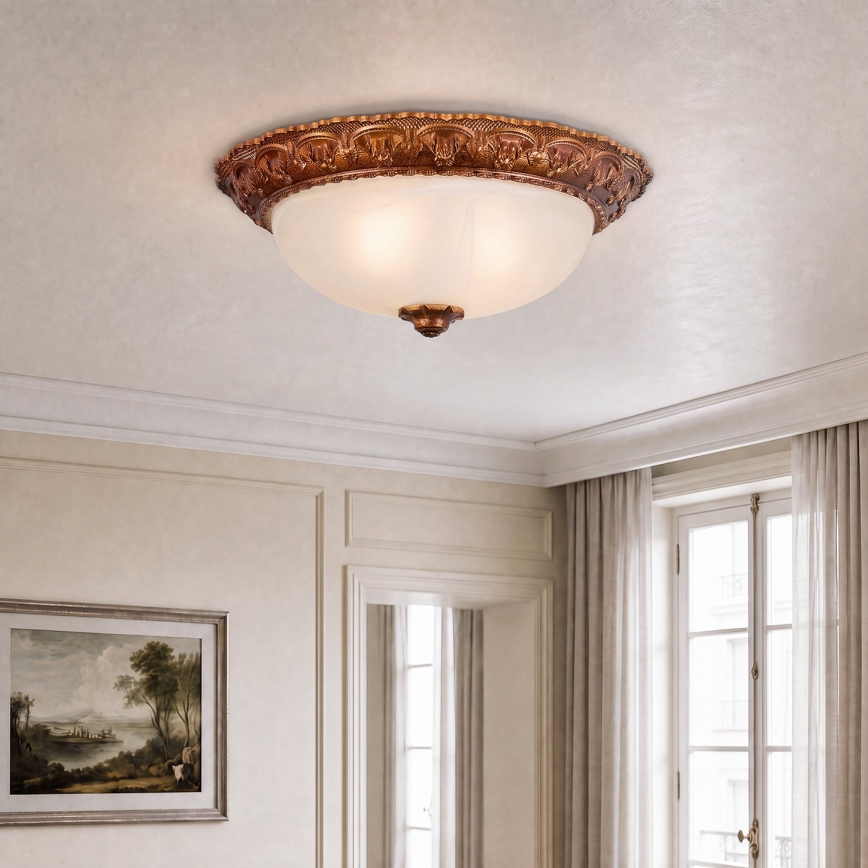 BRILAGI - Laevalgusti FRESCO 2xE27/40W/230V läbimõõt 30 cm kuldne