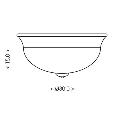 Brilagi - Laevalgusti FRESCO 2xE27/40W/230V läbimõõt 30 cm kuldne