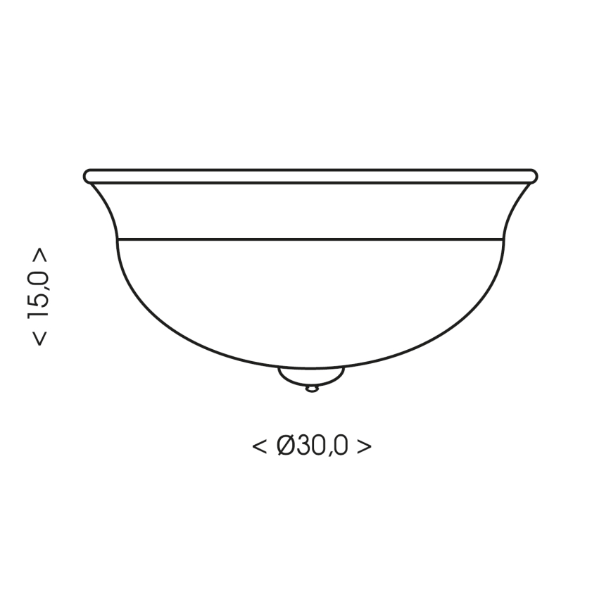 Brilagi - Laevalgusti FRESCO 2xE27/40W/230V läbimõõt 30 cm kuldne