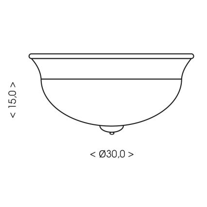 Brilagi - Laevalgusti FRESCO 2xE27/40W/230V, läbimõõt 30 cm, messing