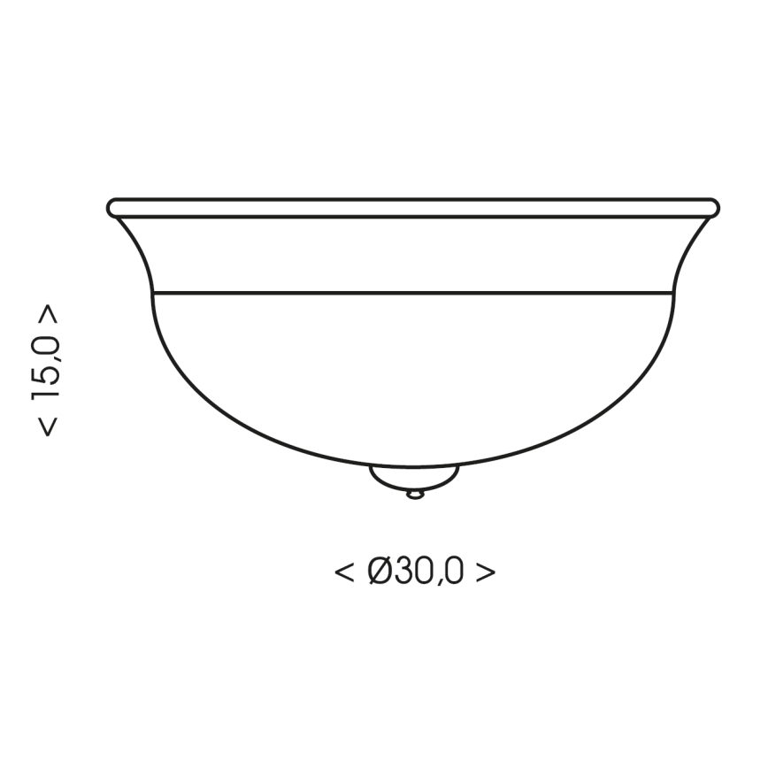Brilagi - Laevalgusti FRESCO 2xE27/40W/230V, läbimõõt 30 cm, messing