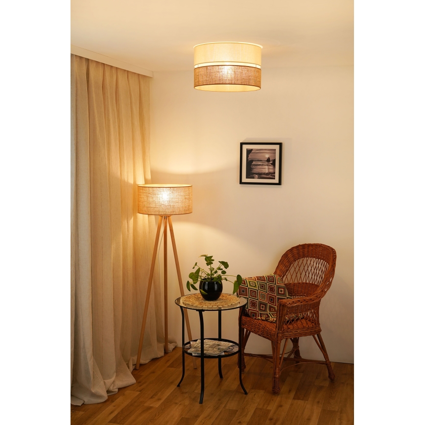 Brilagi - Laevalgusti ROYAL YUTE 1xE27/15W/230V d. 40 cm beež/kreemikas