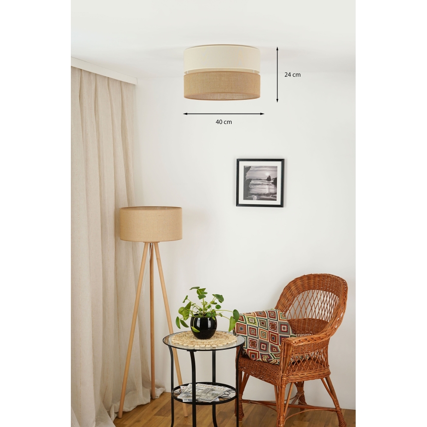 Brilagi - Laevalgusti ROYAL YUTE 1xE27/15W/230V d. 40 cm beež/kreemikas