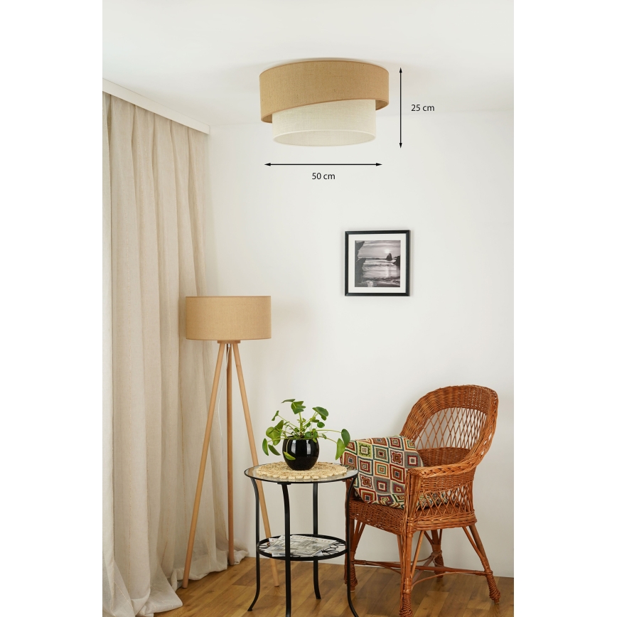 Brilagi - Laevalgusti SHINE 1xE27/15W/230V d. 50 cm beež/kreemikas
