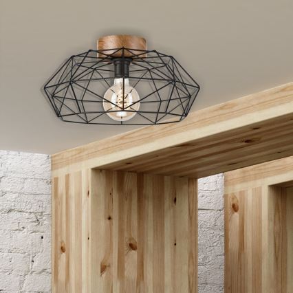 Brilagi - Laevalgusti WOODY BASKET 1xE27/60W/230V tamm
