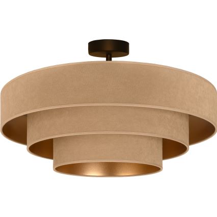Brilagi - Lakke kinnitatav lühter LUNETA 3xE27/60W/230V läbimõõt 80 cm beež/kuldne