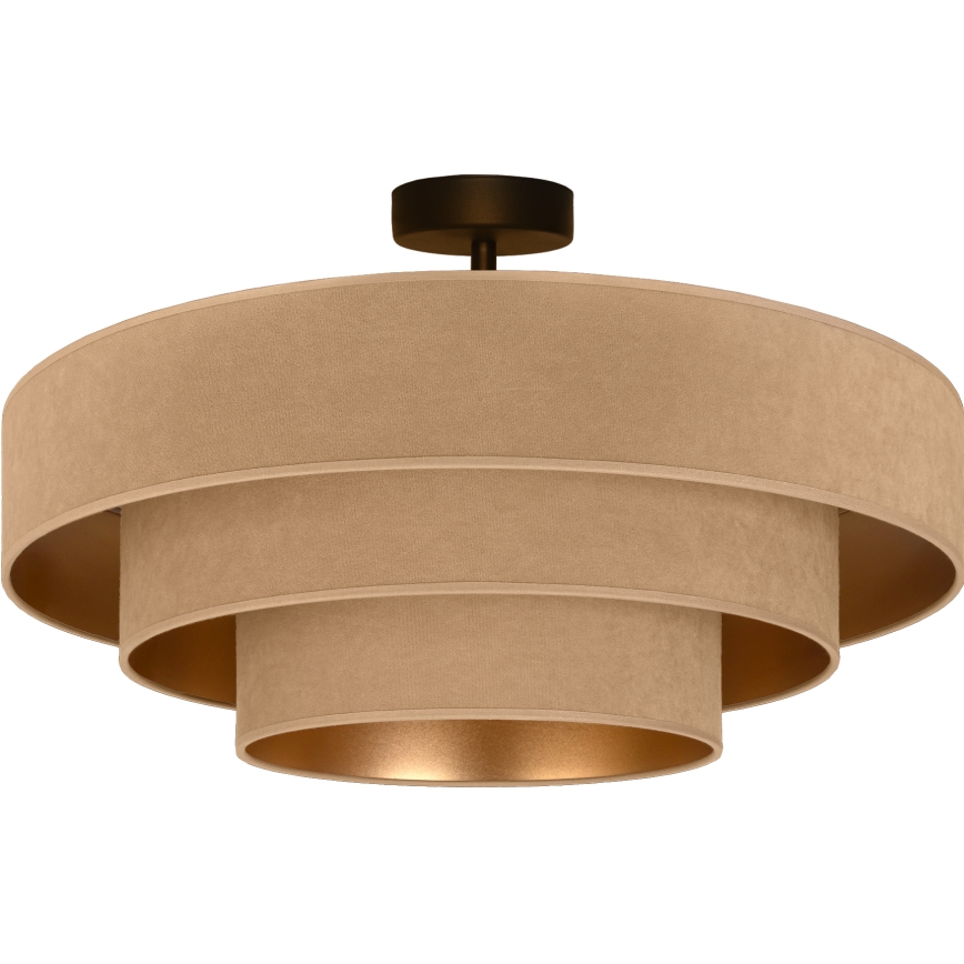 Brilagi - Lakke kinnitatav lühter LUNETA 3xE27/60W/230V läbimõõt 80 cm beež/kuldne