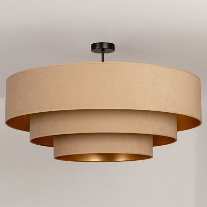 Brilagi - Lakke kinnitatav lühter LUNETA 3xE27/60W/230V läbimõõt 80 cm beež/kuldne
