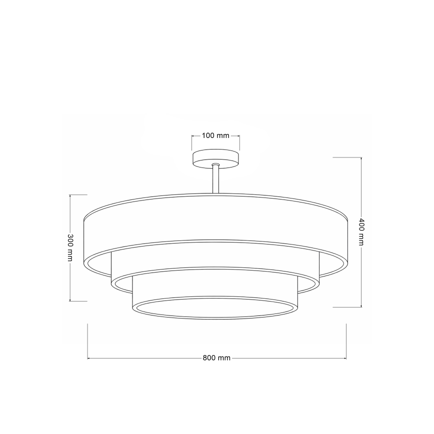 Brilagi - Lakke kinnitatav lühter LUNETA 3xE27/60W/230V läbimõõt 80 cm beež/kuldne