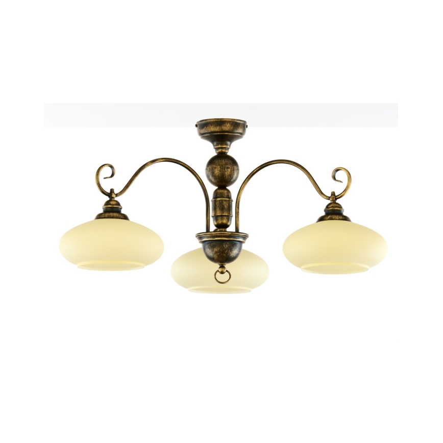 BRILAGI - Lakke kinnitatav lühter MOLLERO 3xE27/15W/230V, läbimõõt 84 cm, pronks/patina