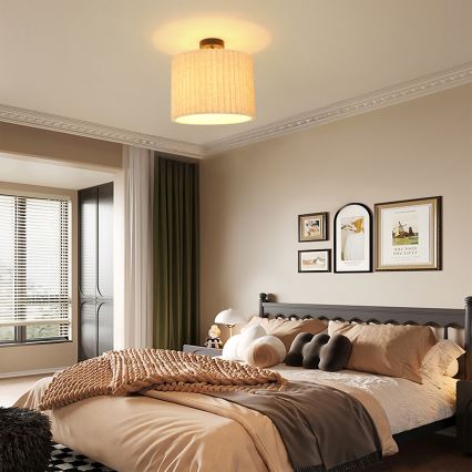 Brilagi - Lakke kinnitatav lühter NORDIC WAVE 1xE27/15W/230V läbimõõt 32 cm linane/must