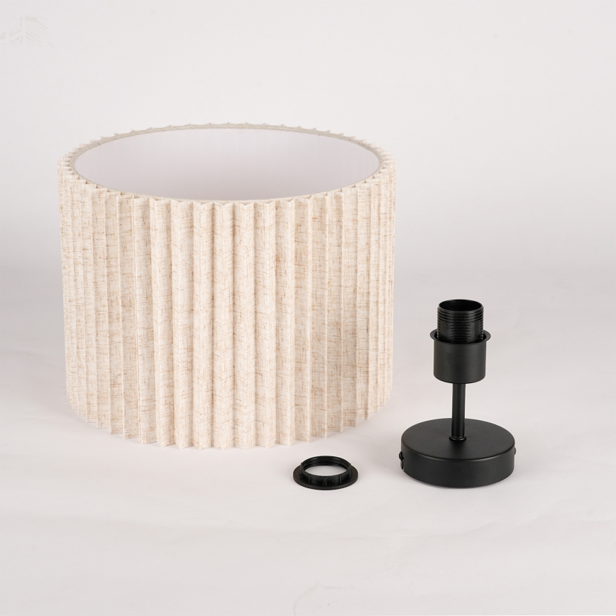 Brilagi - Lakke kinnitatav lühter NORDIC WAVE 1xE27/15W/230V läbimõõt 32 cm linane/must