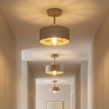 Brilagi - lakke kinnitatav lühter SPRING 1xE27/60W/230V beež/kuldne