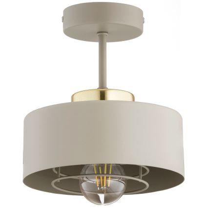 Brilagi - lakke kinnitatav lühter SPRING 1xE27/60W/230V beež/kuldne
