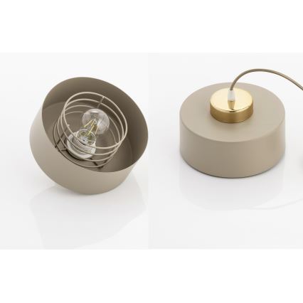 Brilagi - lakke kinnitatav lühter SPRING 1xE27/60W/230V beež/kuldne