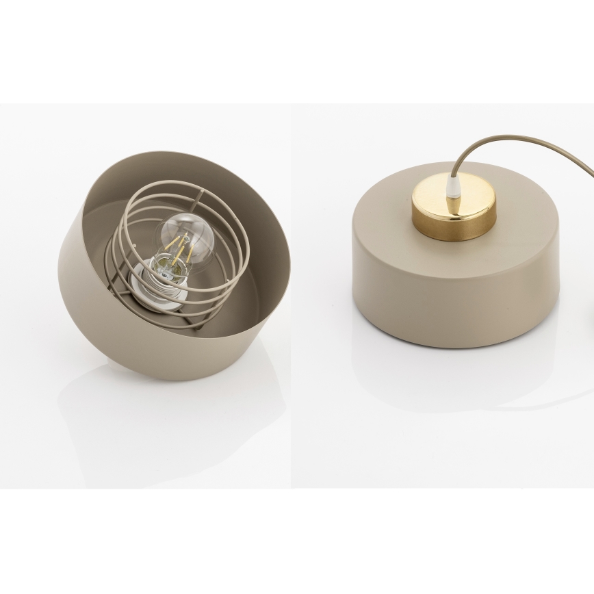 Brilagi - lakke kinnitatav lühter SPRING 1xE27/60W/230V beež/kuldne