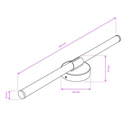 Brilagi - LED vannitoa peeglivalgusti LARA LED/10W/230V 60 cm IP44 läikiv kroom