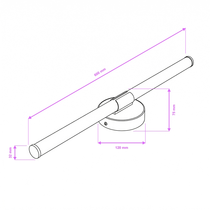 Brilagi - LED vannitoa peeglivalgusti LARA LED/10W/230V 60 cm IP44 läikiv kroom