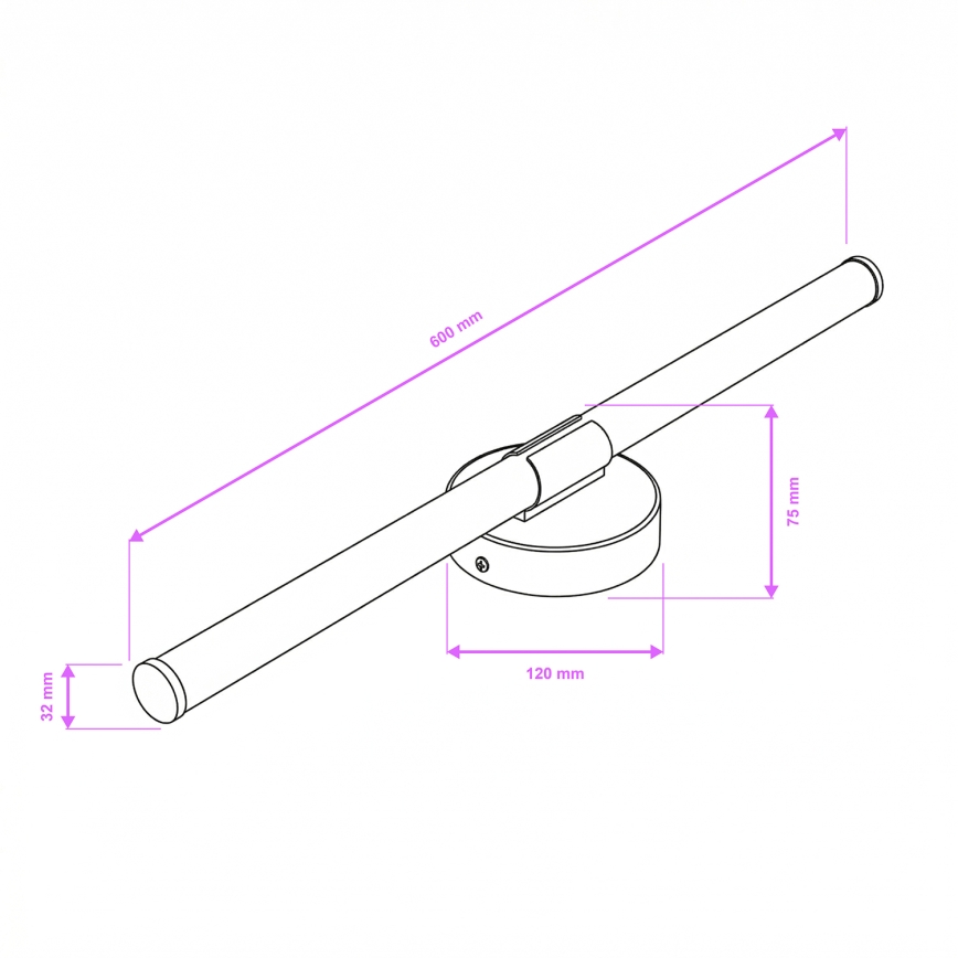 Brilagi - LARA LED vannitoa peeglivalgusti LED/10W/230V 60 cm IP44 kuldne
