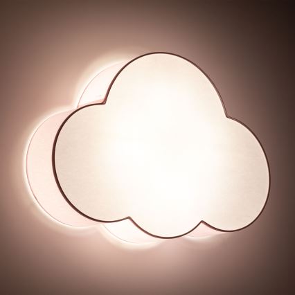 Brilagi - Laste laelamp NIMBUS 4xE27/15W/230V roosa