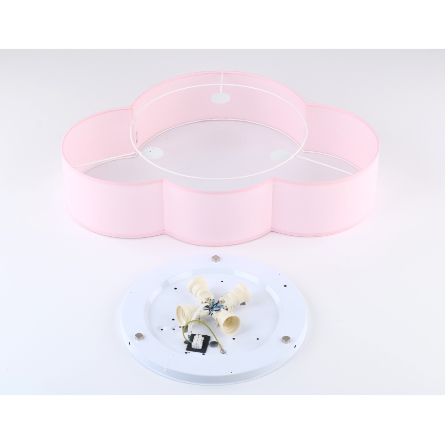 Brilagi - Laste laelamp NIMBUS 4xE27/15W/230V roosa