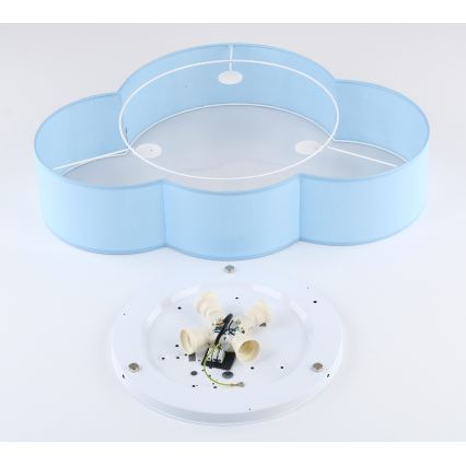 Brilagi - Laste laelamp NIMBUS 4xE27/15W/230V sinine