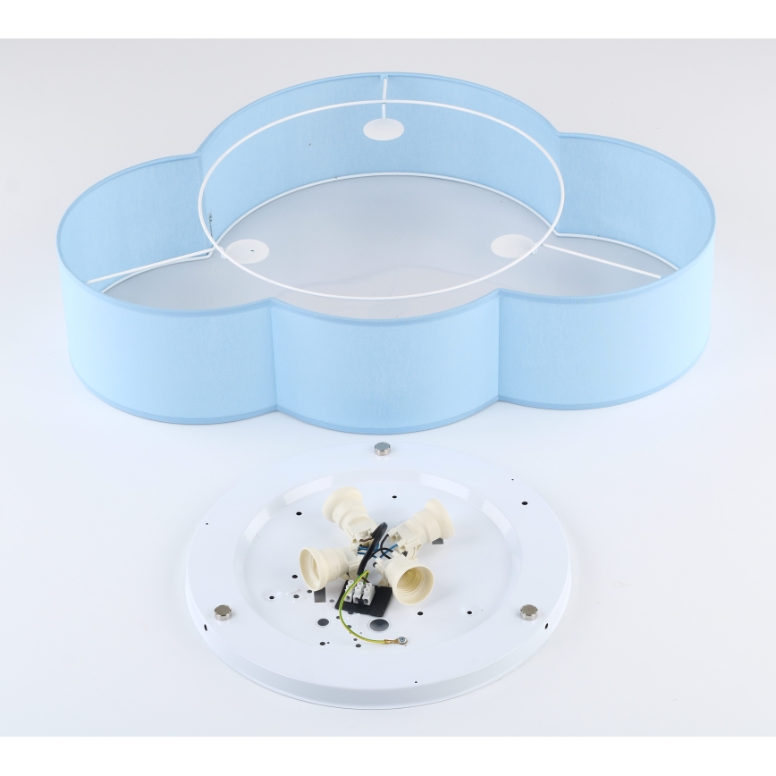 Brilagi - Laste laelamp NIMBUS 4xE27/15W/230V sinine