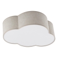 Brilagi - Laste laelamp NIMBUS LINEN 2xE27/15W/230V beež