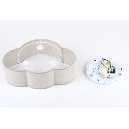 Brilagi - Laste laelamp NIMBUS LINEN 2xE27/15W/230V beež