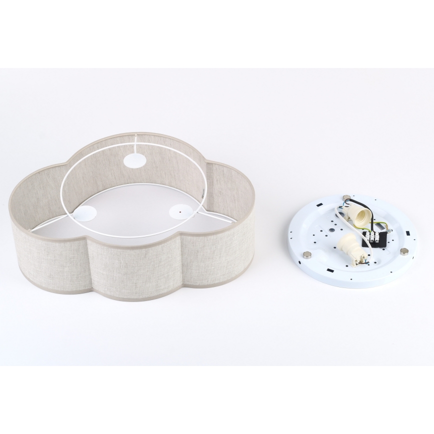 Brilagi - Laste laelamp NIMBUS LINEN 2xE27/15W/230V beež
