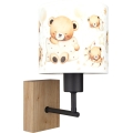 BRILAGI - Laste seinavalgusti BOBO WOOD 1xE27/25W/230V tamm/must/valge/karumõmmid