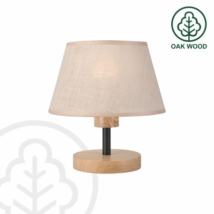 Brilagi - Laualamp ANTHONY 1xE27/60W/230V tamm/beež