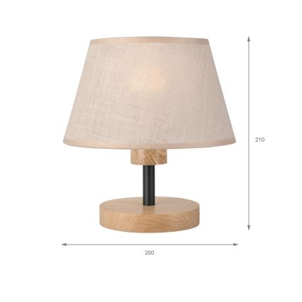 Brilagi - Laualamp ANTHONY 1xE27/60W/230V tamm/beež