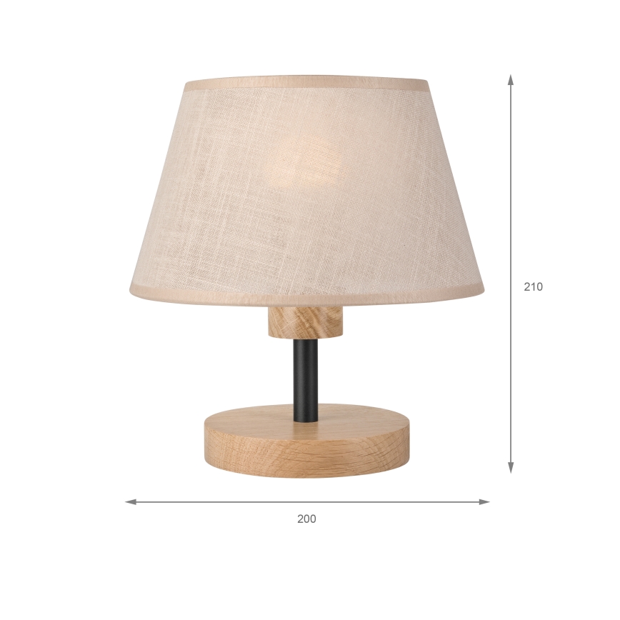 Brilagi - Laualamp ANTHONY 1xE27/60W/230V tamm/beež