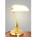 Brilagi - Laualamp BANK OFFICE 1xE27/60W/230V kuldne/valge