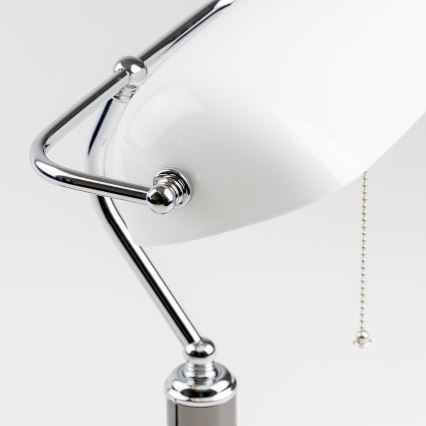 Brilagi - laualamp BANK OFFICE 1xE27/60W/230V must/hõbedane/valge