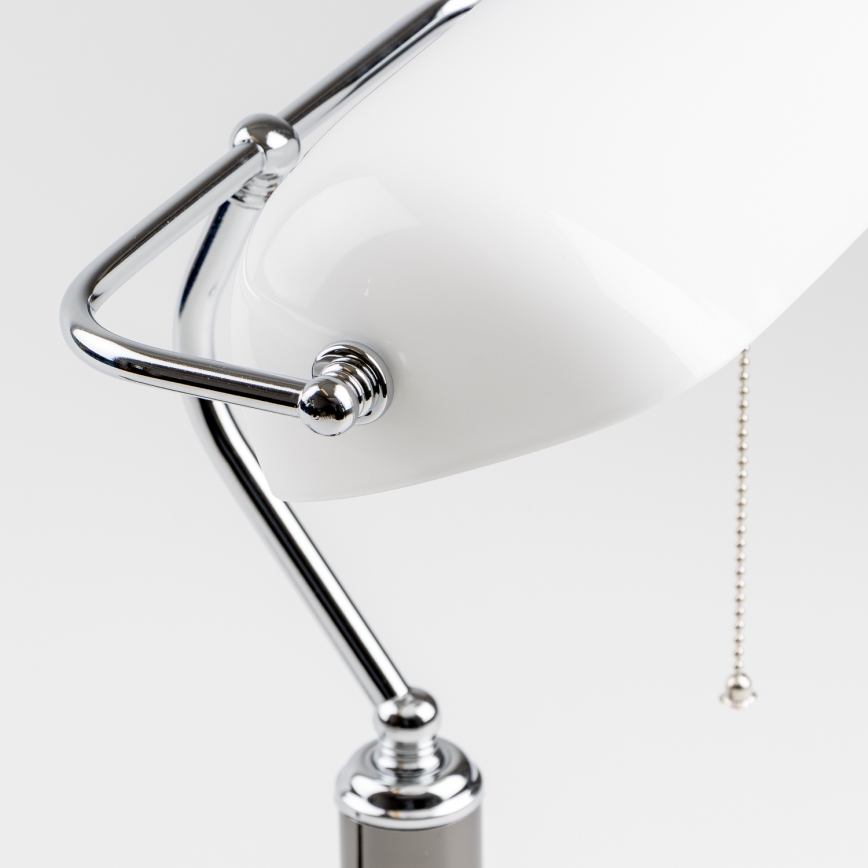 Brilagi - laualamp BANK OFFICE 1xE27/60W/230V must/hõbedane/valge