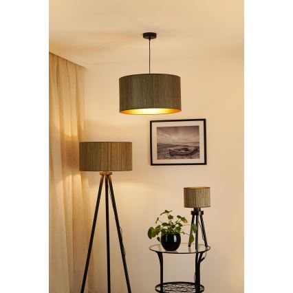 Brilagi - Laualamp BOSTON ROLLER 1xE27/15W/230V kõrs pruun/kuldne