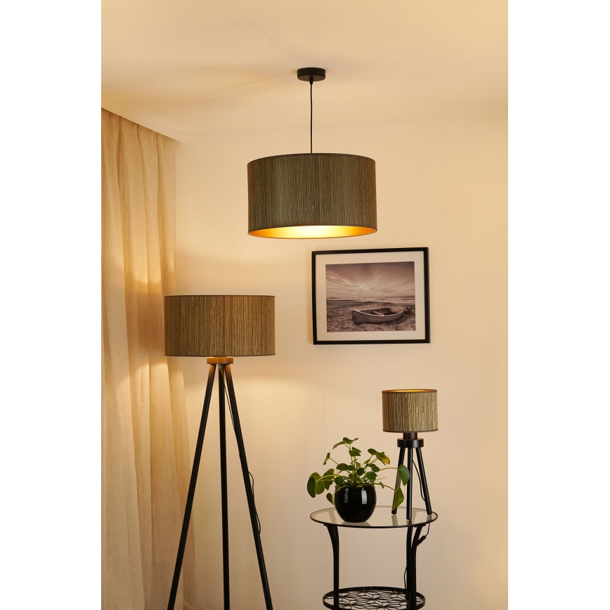 Brilagi - Laualamp BOSTON ROLLER 1xE27/15W/230V kõrs pruun/kuldne