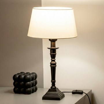 Brilagi - laualamp CERIA 1xE27/60W/230V, läbimõõt 25 cm, must/valge