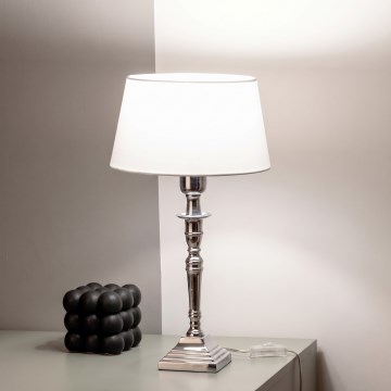 BRILAGI - Laualamp CERIA 1xE27/60W/230V Ø 25 cm hõbedane/valge