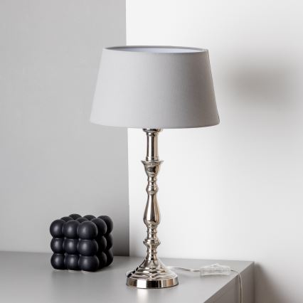 Brilagi - laualamp CERIA 1xE27/60W/230V Ø 25 cm läikiv kroom/hall