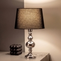 BRILAGI - Laualamp CERIA 1xE27/60W/230V Ø 30 cm läikiv kroom/must