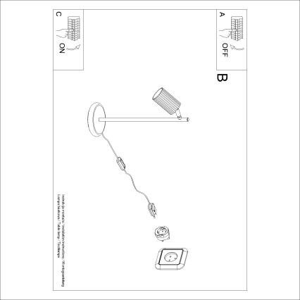 Brilagi - Laualamp CRESTO 1xGU10/10W/230V valge