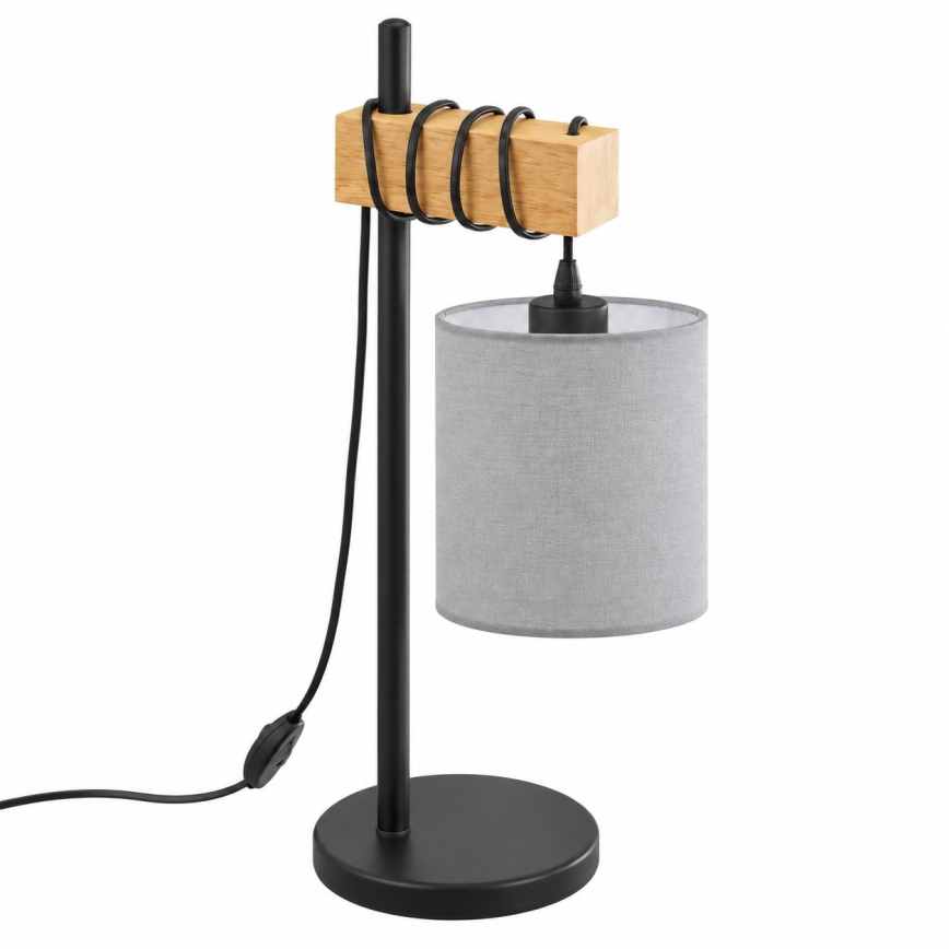 BRILAGI - Laualamp NUBILA 1xE27/40W/230V pruun/must/helehall